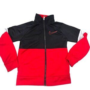 Vintage Nike Black Red Colorblock Full Zip Track Jacket Swoosh